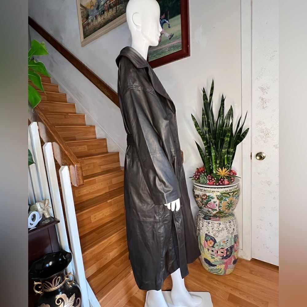 Deadwood Olga Leather Trench Coat - Picture 5 of 13